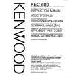 KENWOOD KEC600 Manual de Usuario