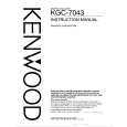 KENWOOD KGC7043 Manual de Usuario