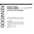 KENWOOD KAC820 Manual de Usuario