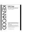 KENWOOD KRC240 Manual de Usuario