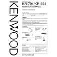 KENWOOD KR594 Manual de Usuario