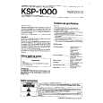 KENWOOD KSP1000 Manual de Usuario