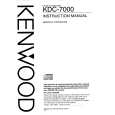 KENWOOD KDC7000 Manual de Usuario