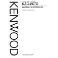KENWOOD KAC8070 Manual de Usuario