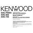 KENWOOD KRC805 Manual de Usuario