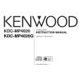 KENWOOD KDC-MP4026 Manual de Usuario