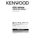 KENWOOD KDCMP928 Manual de Usuario