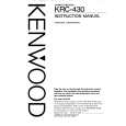 KENWOOD KRC430 Manual de Usuario