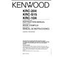 KENWOOD KRC204 Manual de Usuario