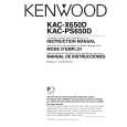 KENWOOD KACX650D Manual de Usuario