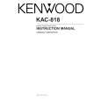 KENWOOD KAC818 Manual de Usuario