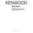 KENWOOD KAC816 Manual de Usuario