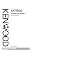 KENWOOD KAV7500 Manual de Usuario