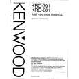 KENWOOD KRC701 Manual de Usuario