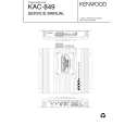 KENWOOD KAC849 Manual de Usuario