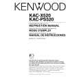 KENWOOD KACX520 Manual de Usuario