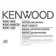 KENWOOD KDC105 Manual de Usuario