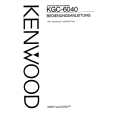 KENWOOD KGC-6040 Manual de Usuario