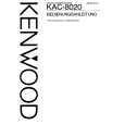KENWOOD KAC8020 Manual de Usuario